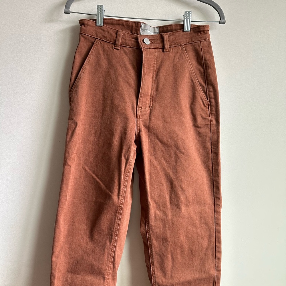 Everlane The Straight Leg Crop in Brown Size 4